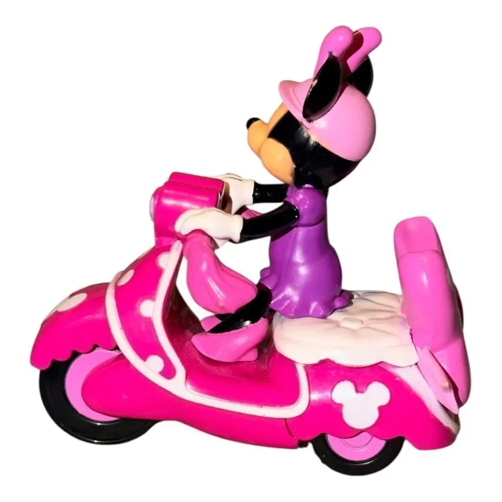 Disney Minnie Mouse Pull N Go Scooter Moped Toy Talking WORKS! EUC